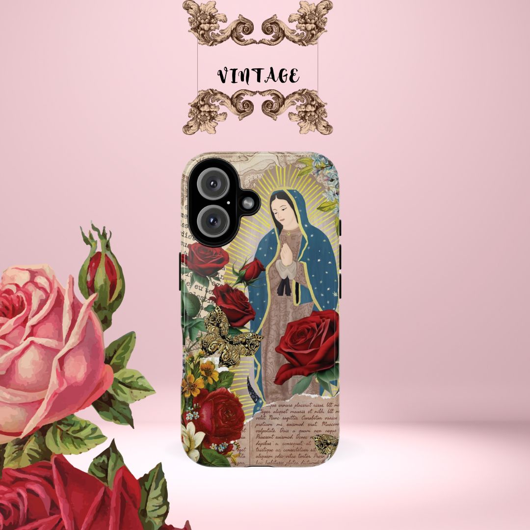 Virgin Mary Phone Case - Vintage Coquette Design