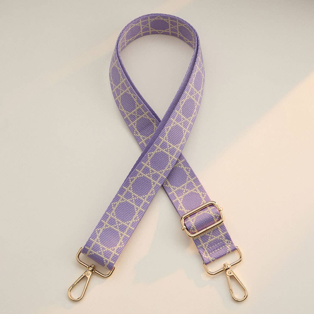 Solid Tumbler Carrier Holder Geometric Pattern Strap Crossbody Bag