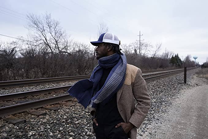 Men's Trucker Patch Hat: Bourbon (Navy/White)