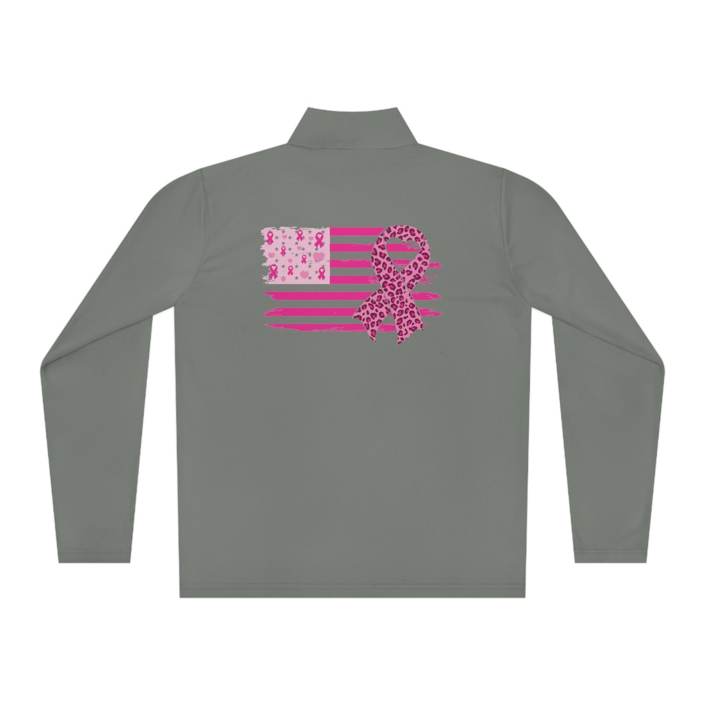 Pink Flag Fighter Unisex Quarter-Zip Pullover