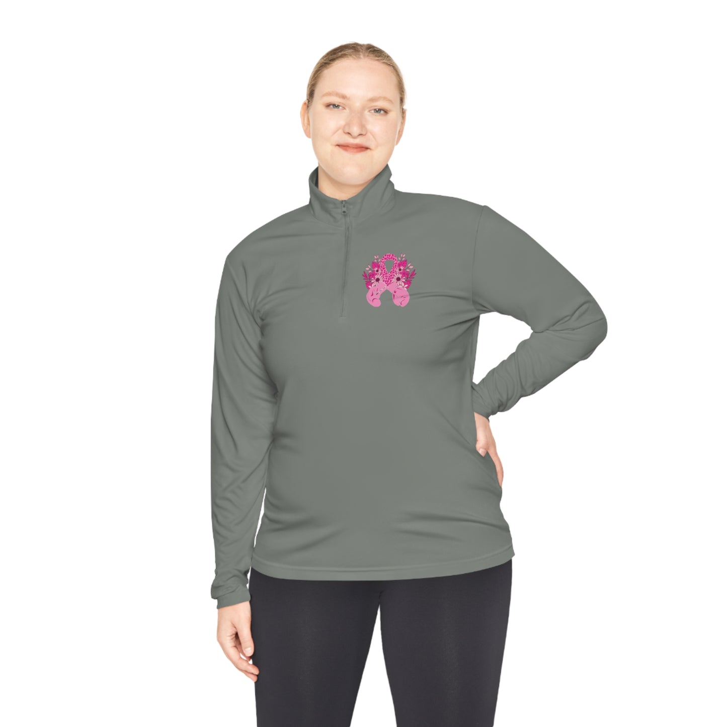 Pink Flag Fighter Unisex Quarter-Zip Pullover