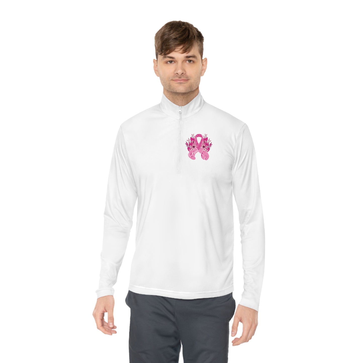 Pink Flag Fighter Unisex Quarter-Zip Pullover