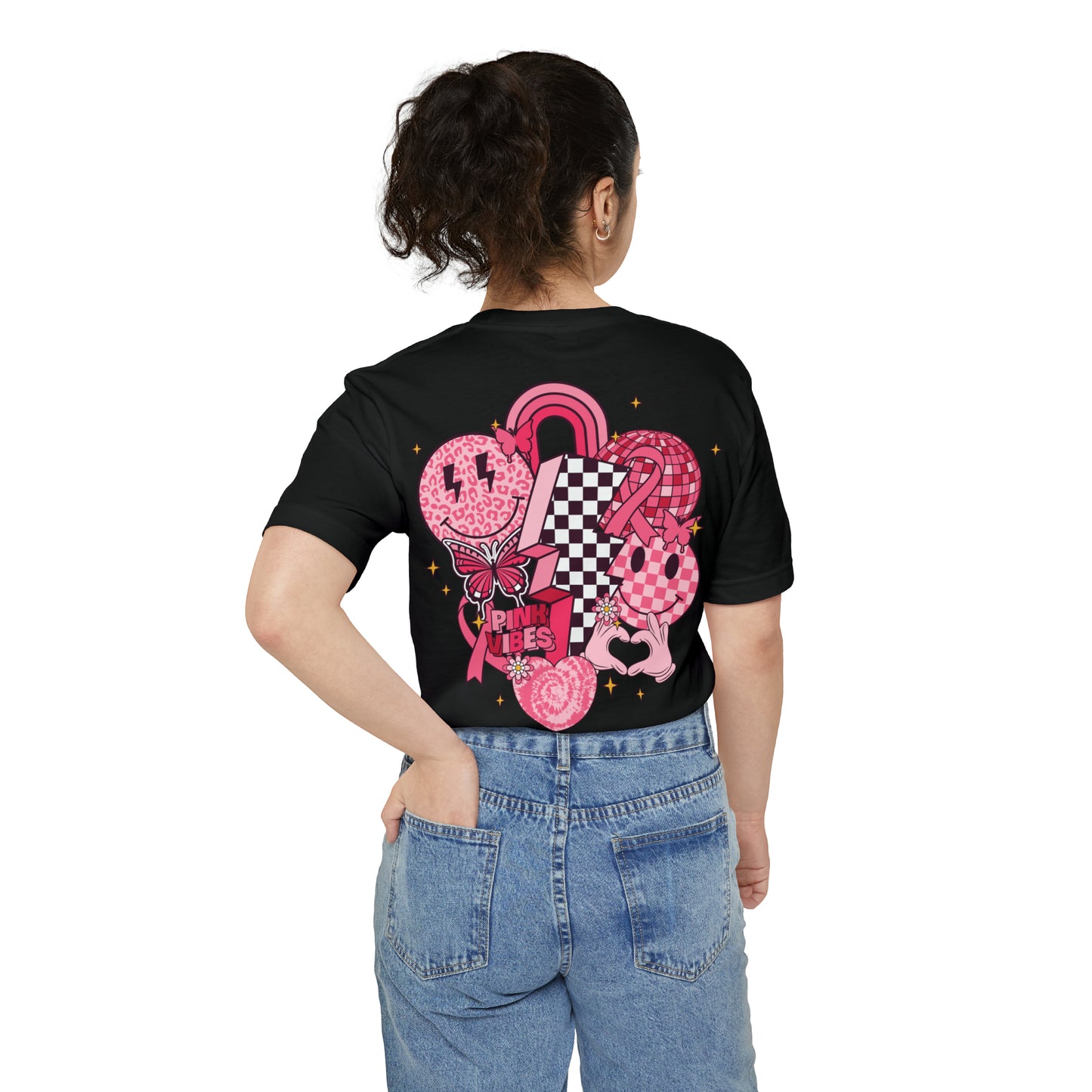 Pink Rose Unisex Pocket T-shirt