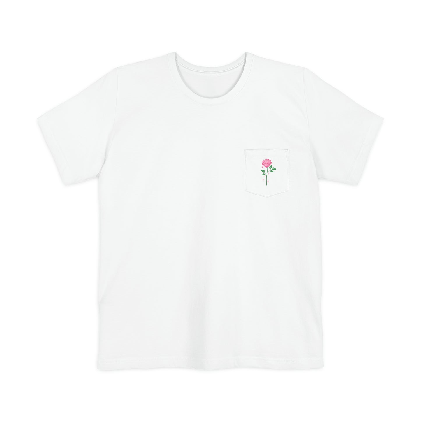 Pink Rose Unisex Pocket T-shirt