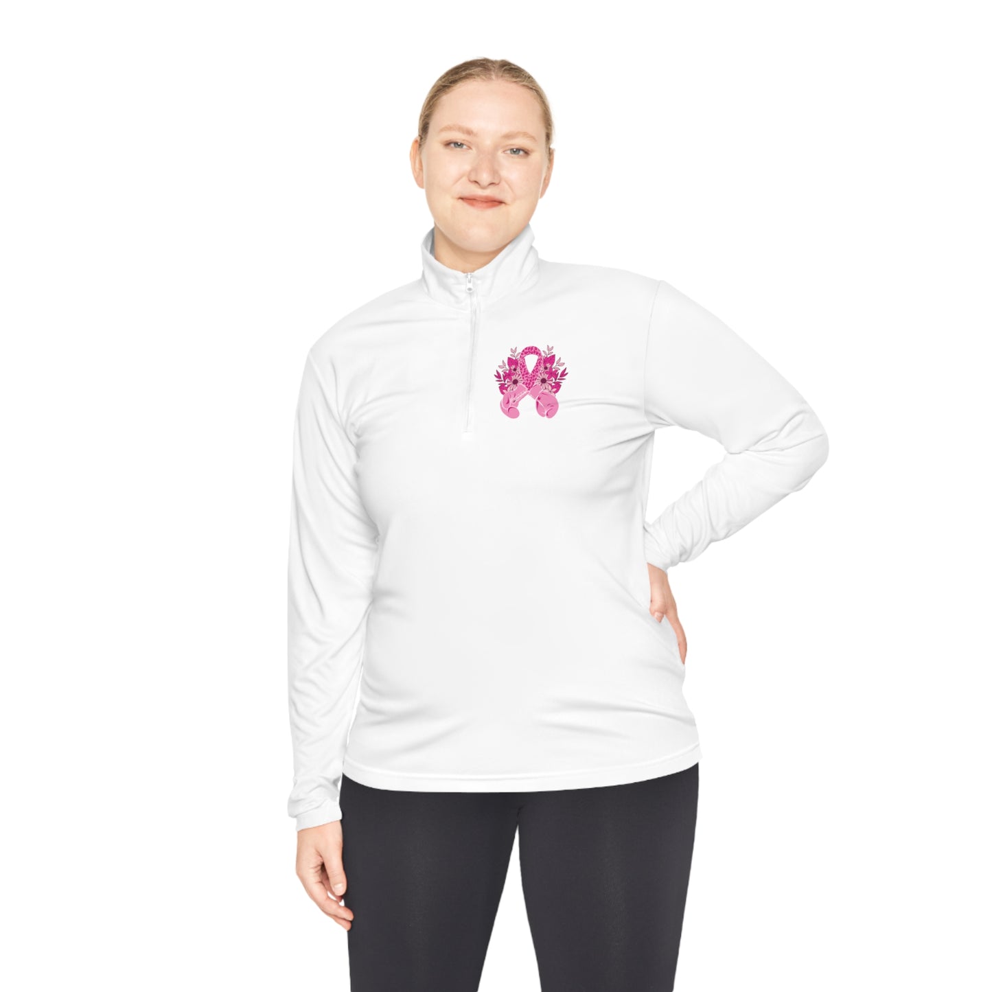 Pink Flag Fighter Unisex Quarter-Zip Pullover