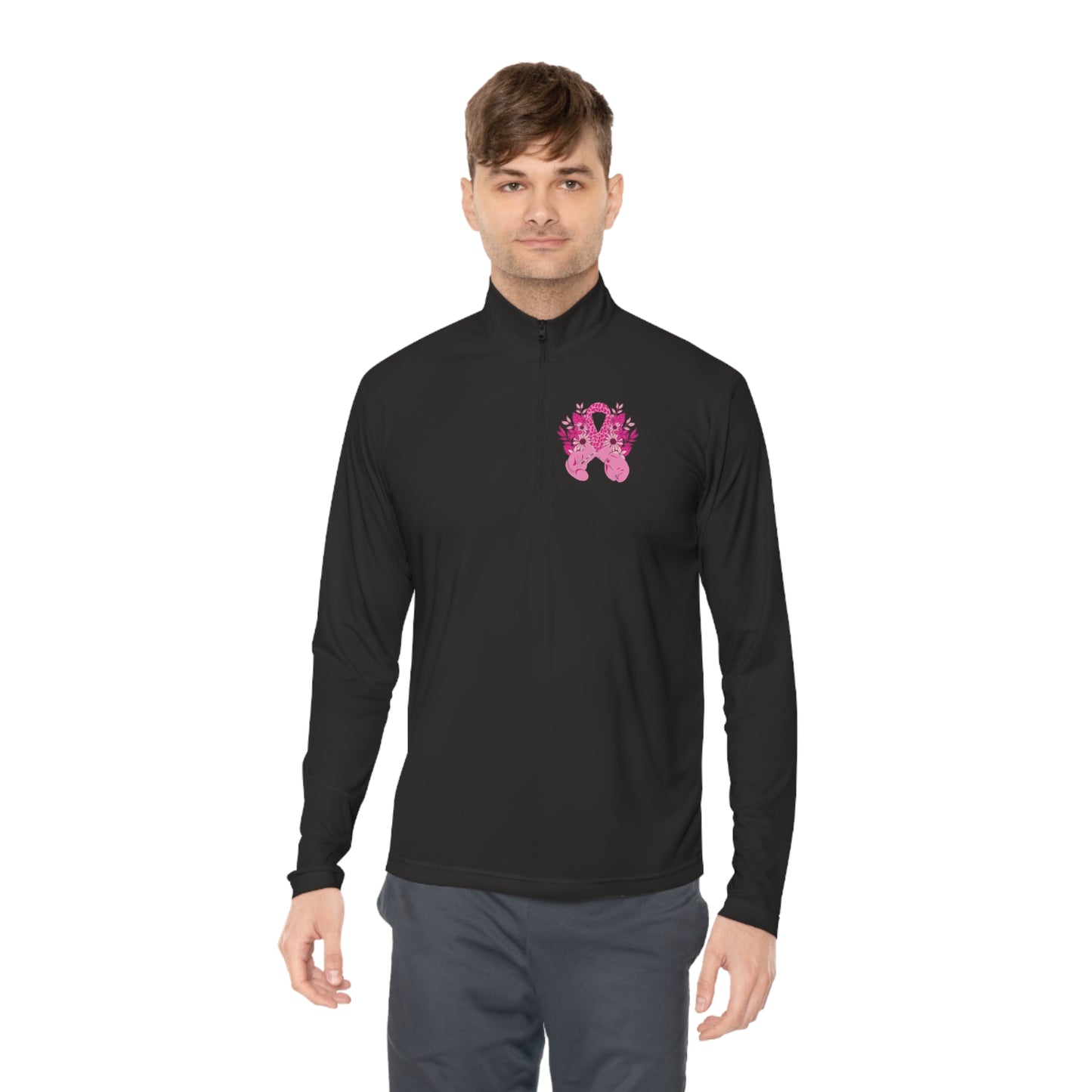 Pink Flag Fighter Unisex Quarter-Zip Pullover