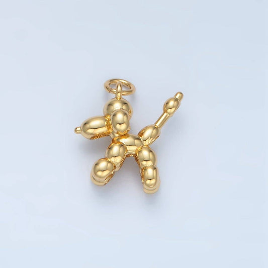14K Gold Filled Minimalist Dotted Balloon Animal Charm | AG480