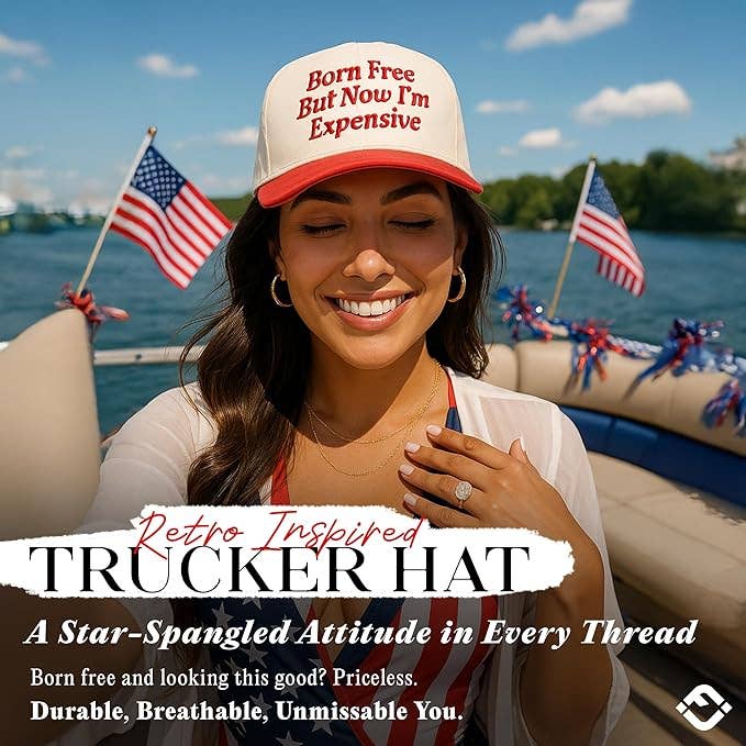 2-Tone Cap - Born Free But Now I'm Expensive - Red/Beige