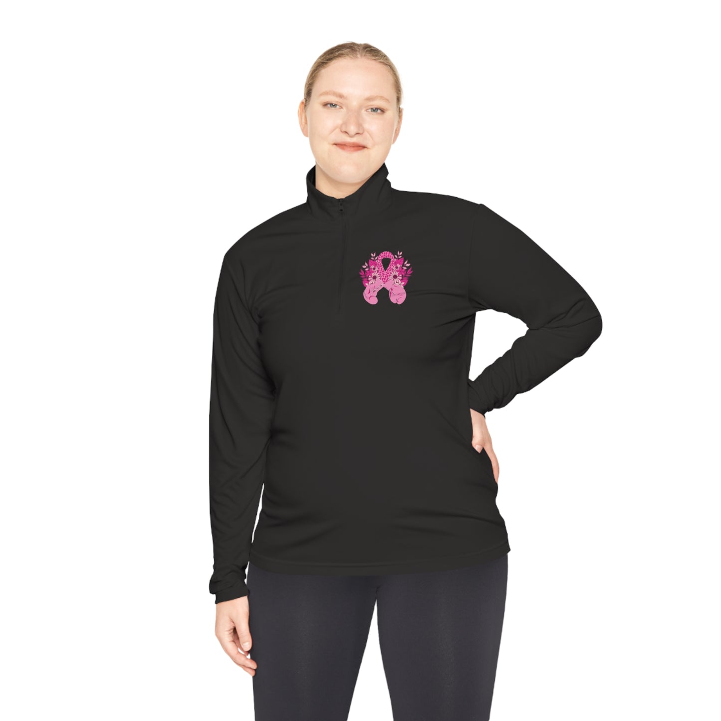 Pink Flag Fighter Unisex Quarter-Zip Pullover