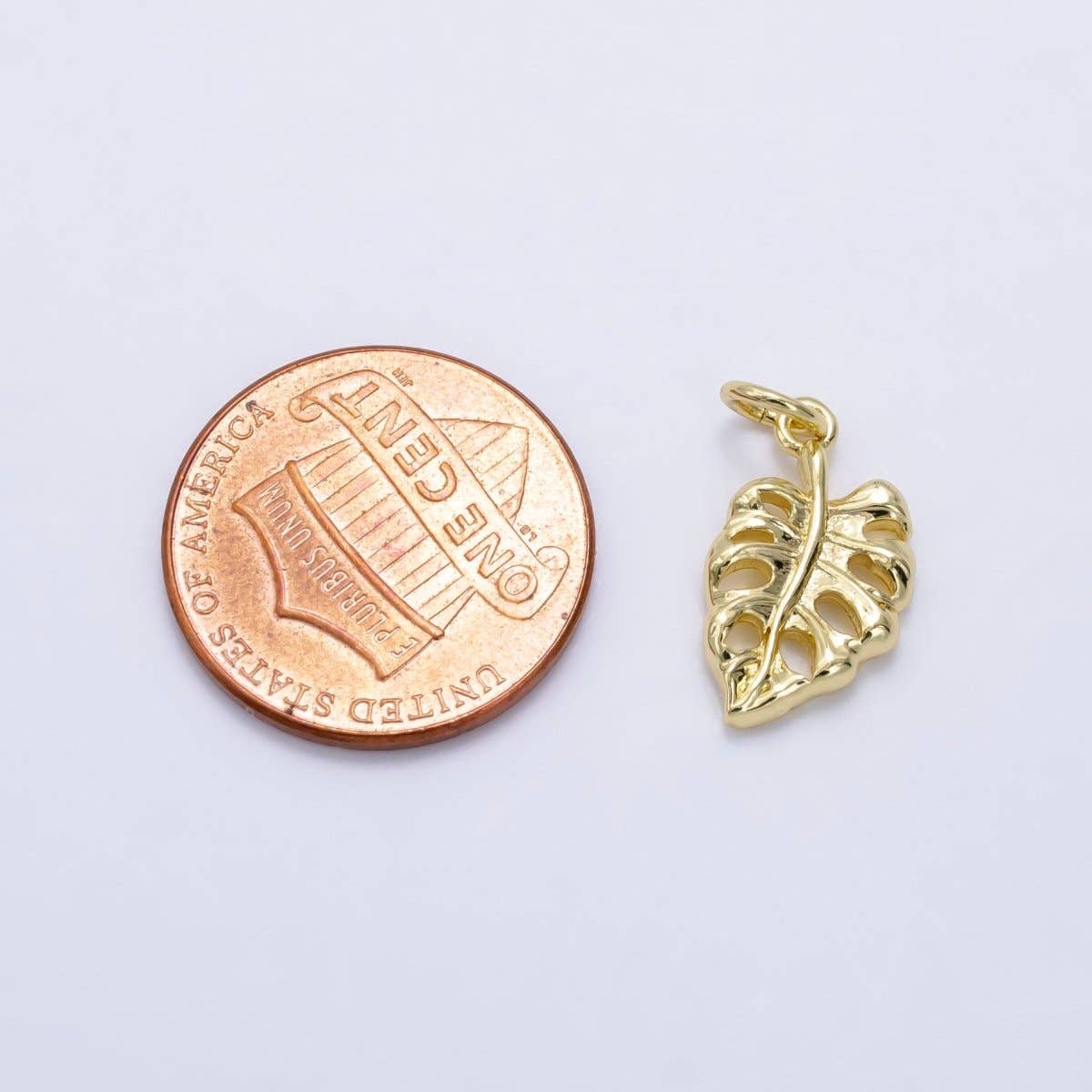 14K Gold Filled Monstera Palm Leaf Charm | X793