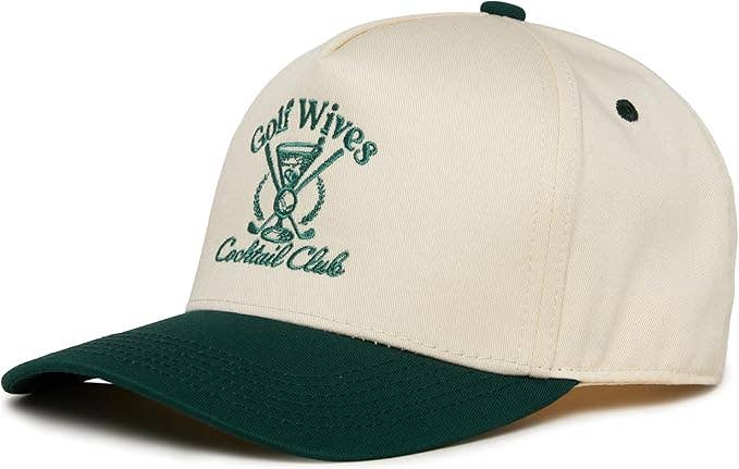 Two Tone Cap -  Golf Wives Cocktail Club - Green/Beige