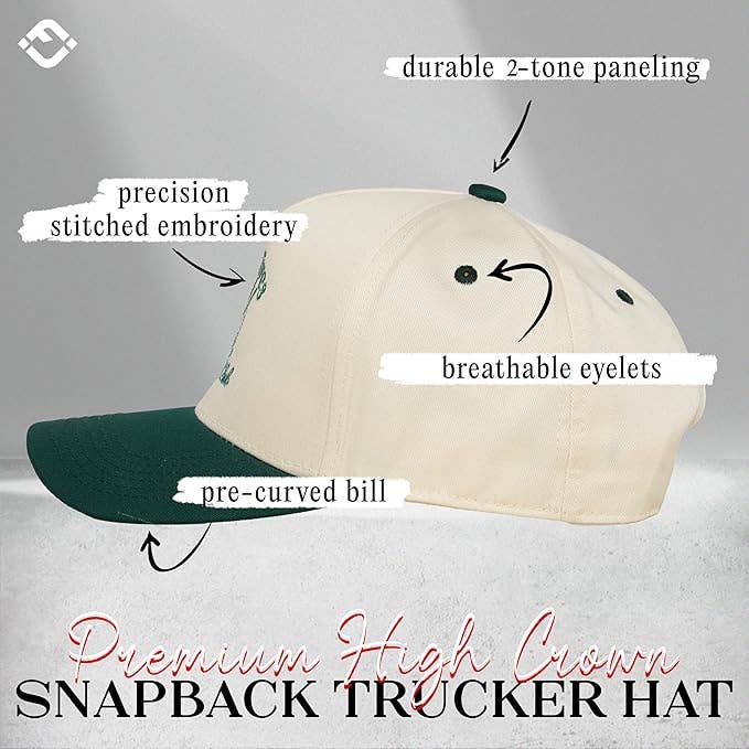 Two Tone Cap -  Golf Wives Cocktail Club - Green/Beige