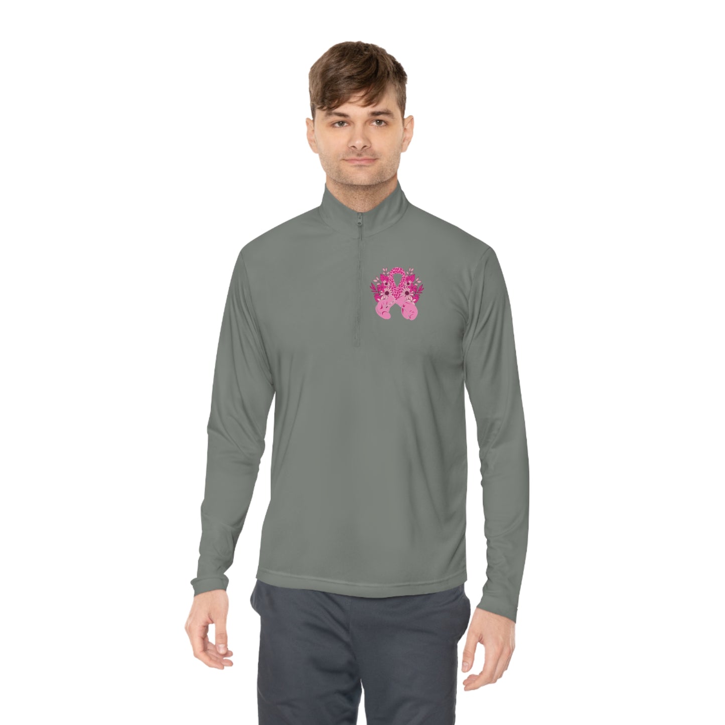 Pink Flag Fighter Unisex Quarter-Zip Pullover