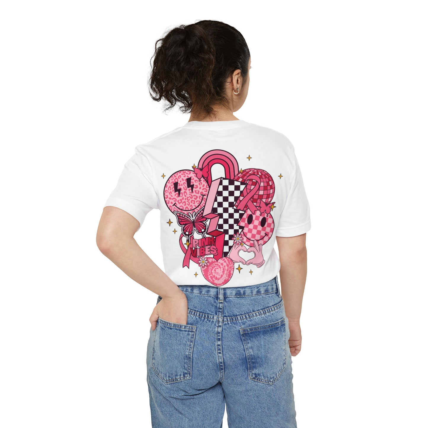 Pink Rose Unisex Pocket T-shirt