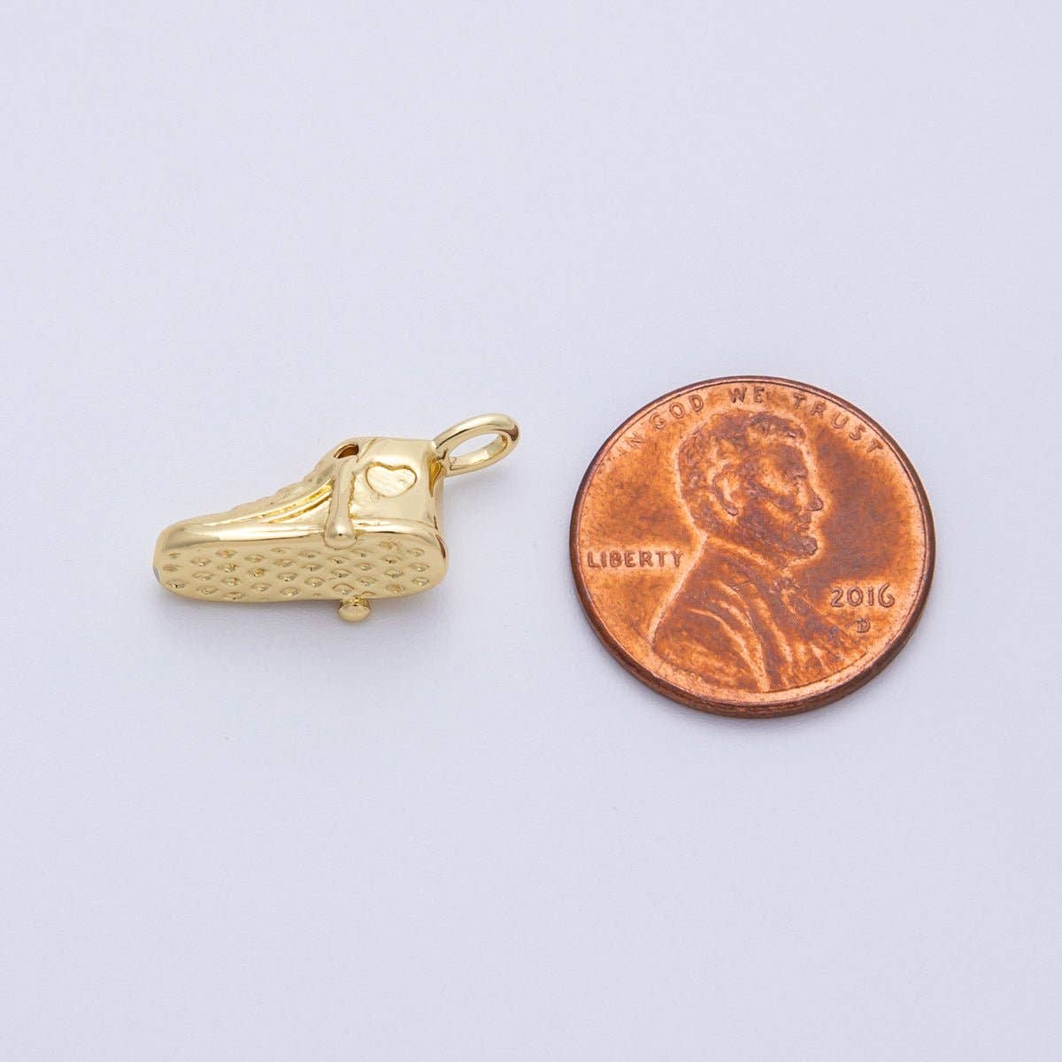 18K Gold Filled 20mm Sneakers Shoe 3D Multidimensional Charm | Charms-00094