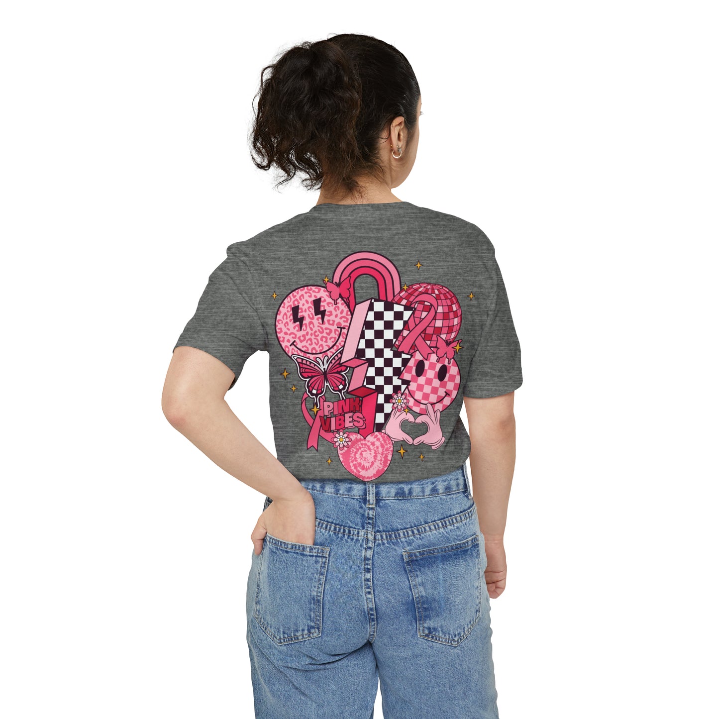 Pink Rose Unisex Pocket T-shirt