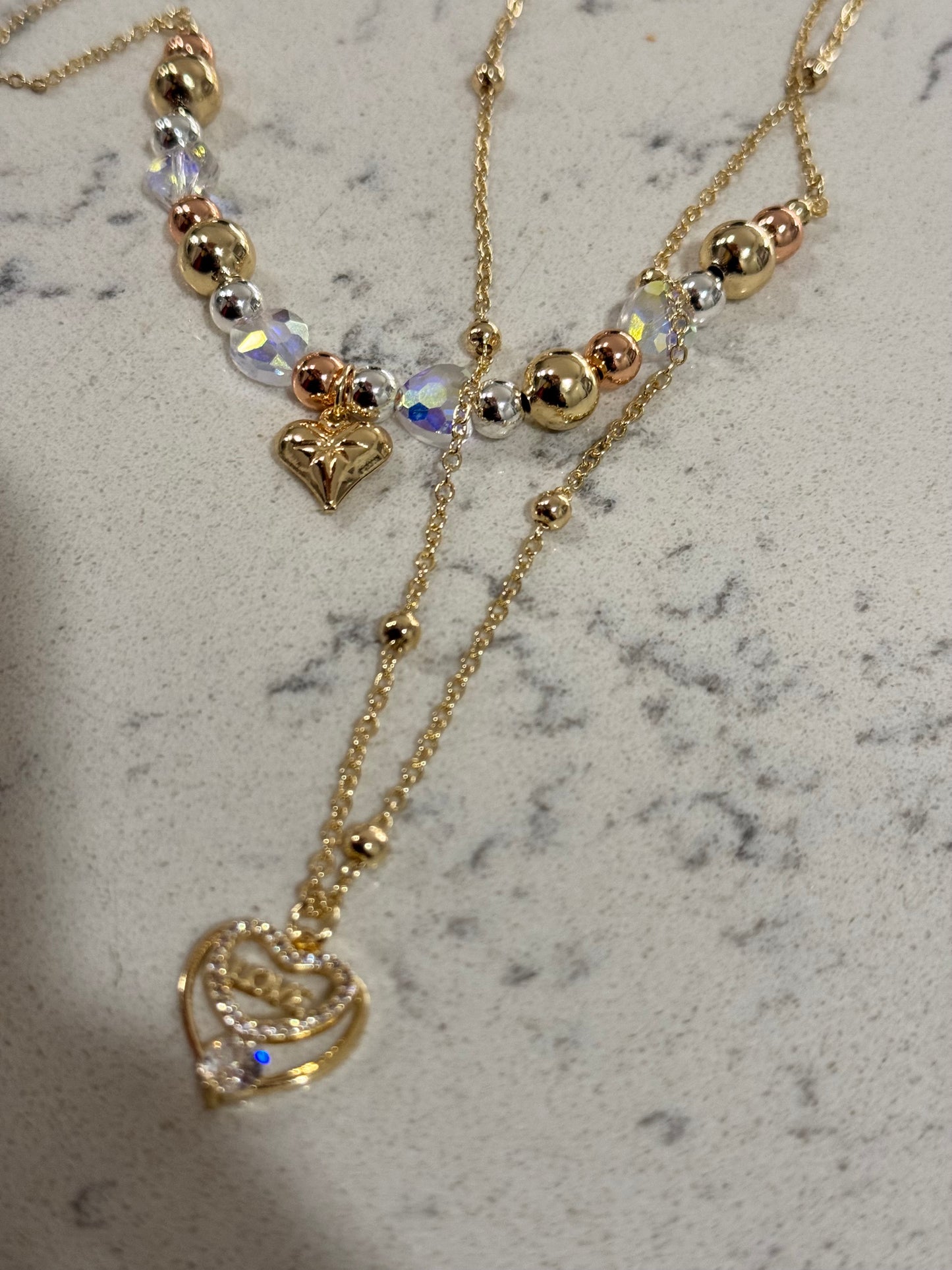 HEART DOUBLE LAYER NECKLACE
