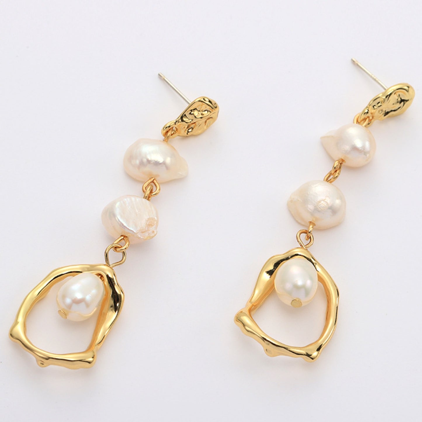 Gold-Plated Freshwater Pearl Earrings