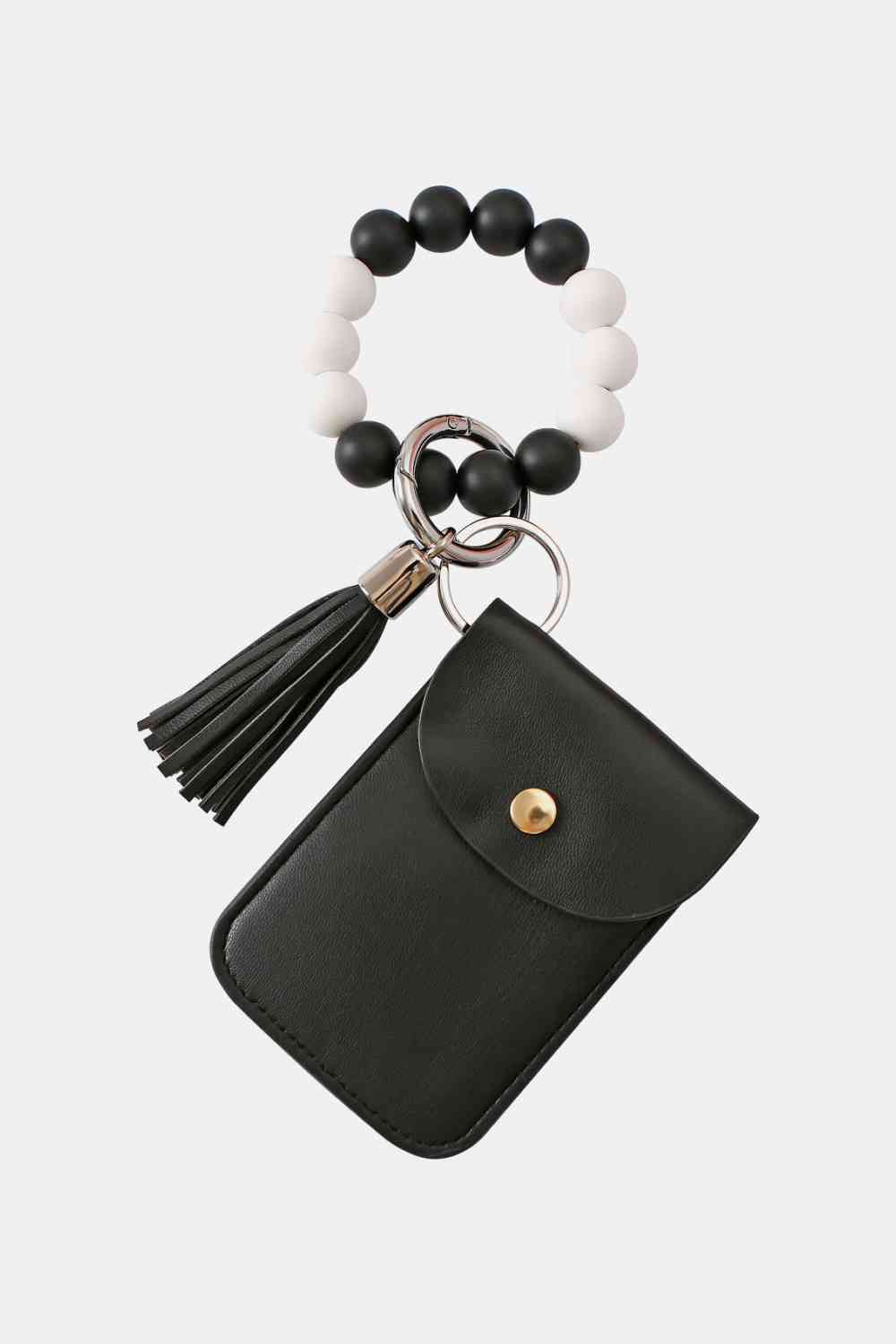 Bead Wristlet Key Chain with Wallet