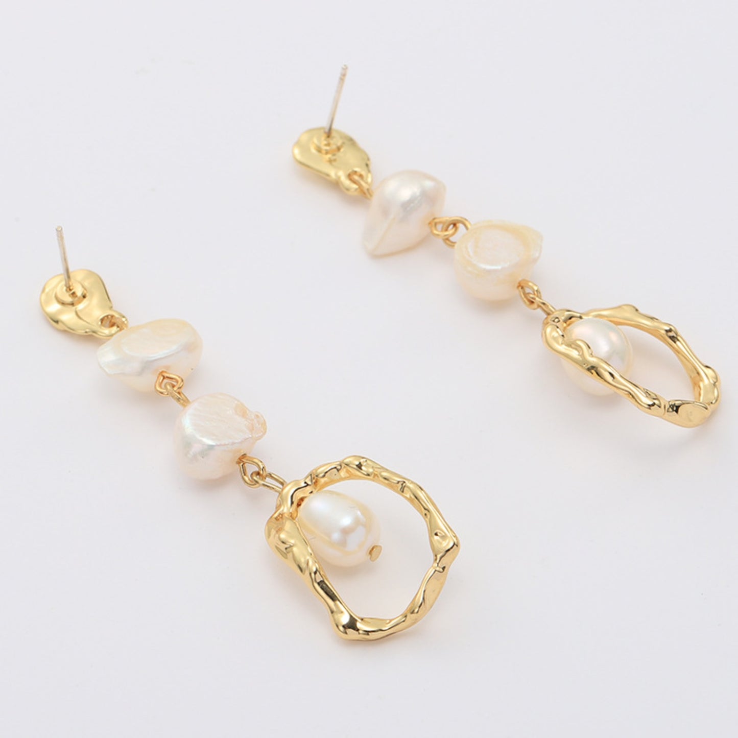 Gold-Plated Freshwater Pearl Earrings